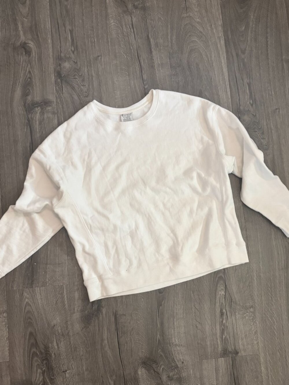 White CHAMPION womens's pullover sweatshirt - XL